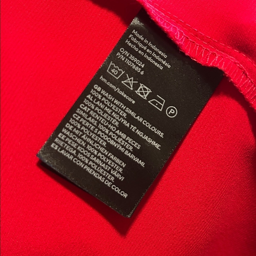 H&M Pink Oversized Button Down Blouse Size Small - Like New - Picture 9 of 11